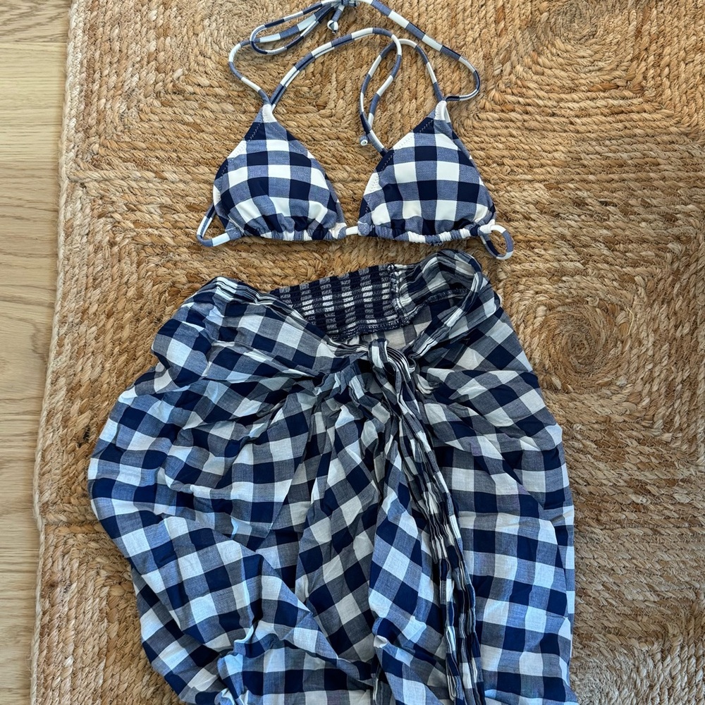 J. Crew Gingham Bikini Set